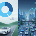 Xe điện sạc tại trạm công cộng ở Việt Nam — thị phần EV và dự báo tới 2030.