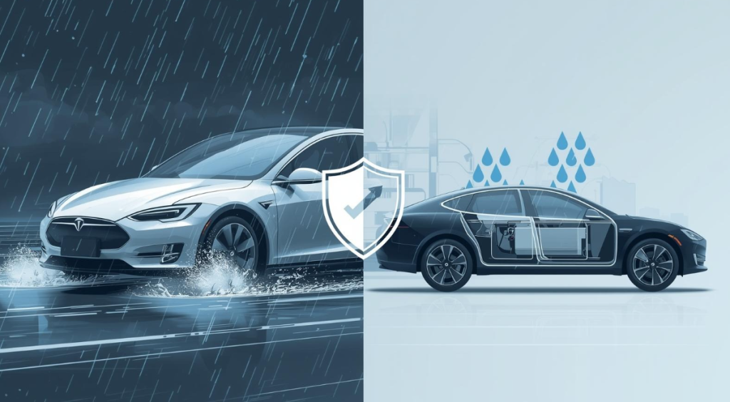 Giải thích tiêu chuẩn IP67, cách cách điện pin, và hướng dẫn xử lý khi xe ngập nước.