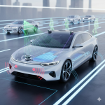 Minh họa các tính năng an toàn trên xe điện hiện đại