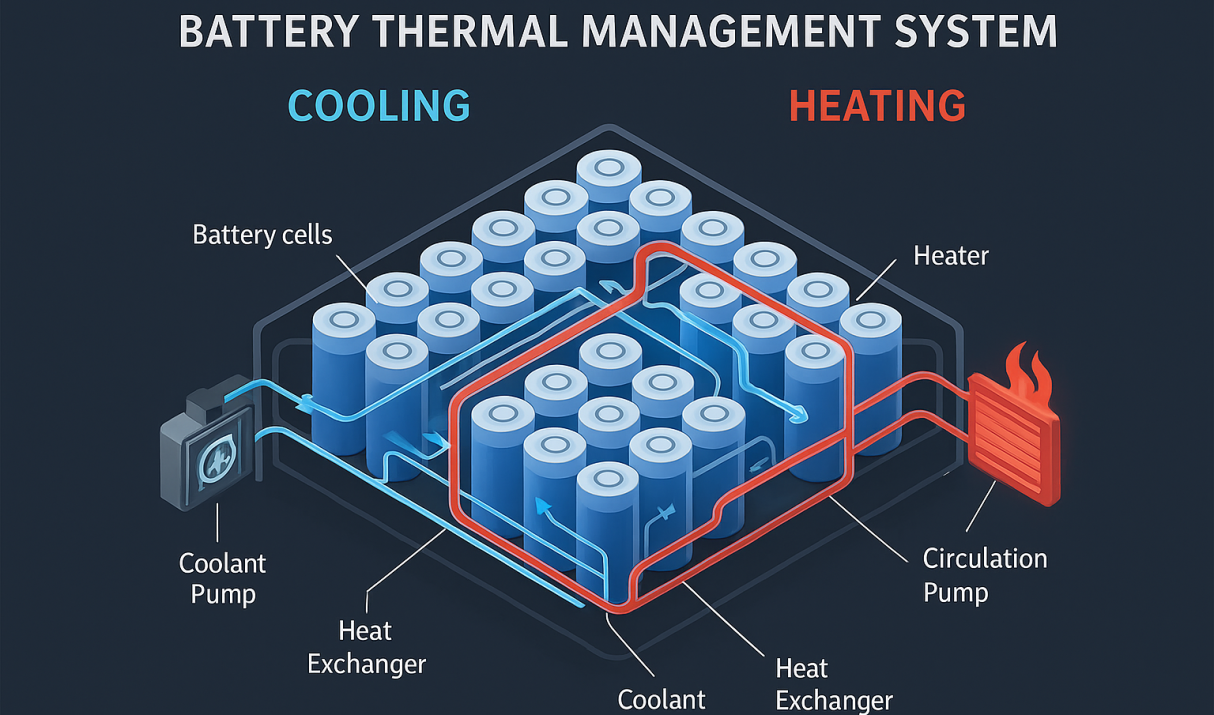 Hệ Thống Quản Lý Nhiệt (BTMS) Của Xe Điện Hoạt Động Như Thế Nào Để Bảo Vệ Pin?
