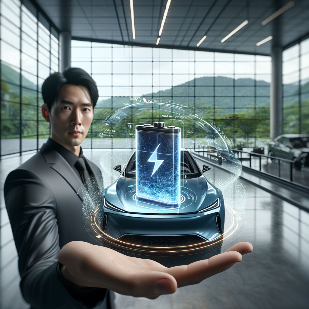 Một kỹ thuật viên đang kiểm tra khối pin của xe điện VinFast trong xưởng dịch vụ chính hãng.