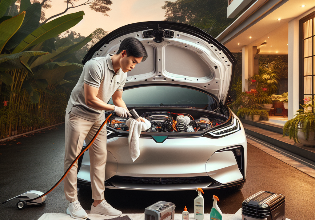 Vệ sinh khoang “động cơ” (frunk) xe điện an toàn (Tuyệt đối không dùng nước)