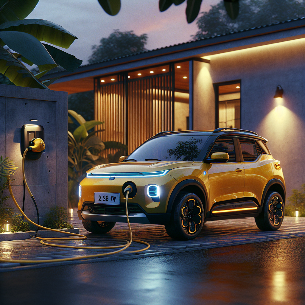 Hình ảnh cận cảnh bộ sạc di động 1.8kW đang cắm vào cổng sạc của xe điện VinFast VF 3.