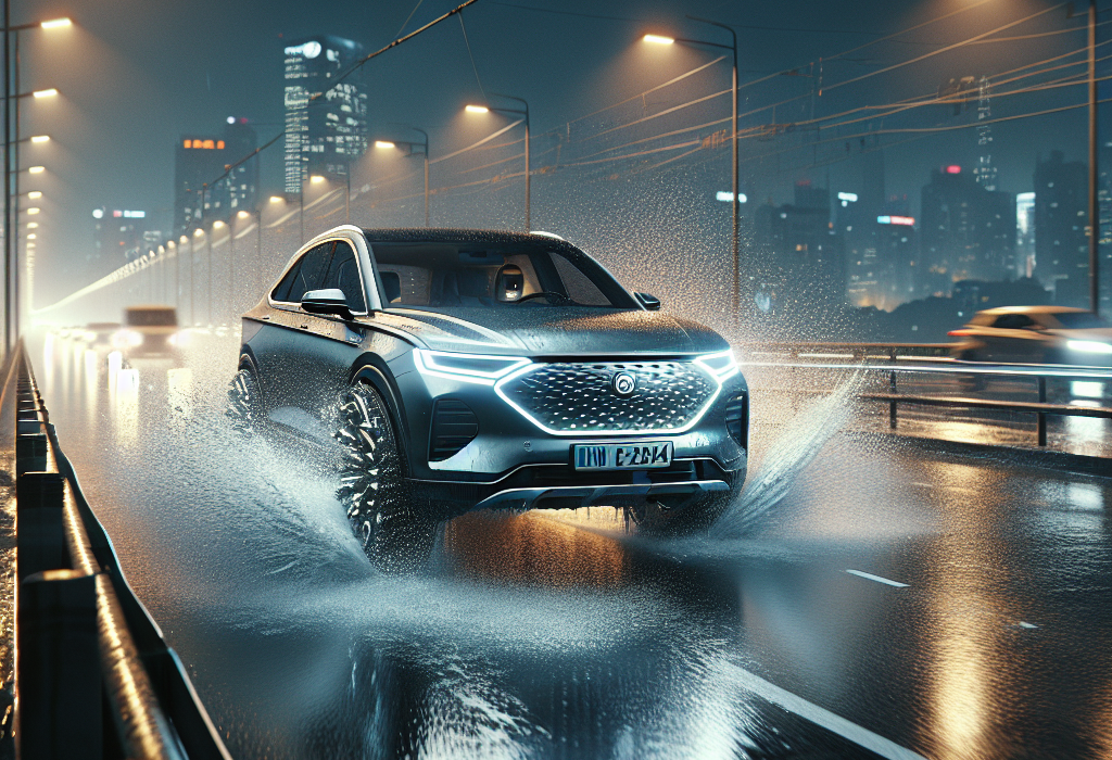 Cận cảnh một chiếc lốp run-flat dành cho xe điện, với cấu trúc thành lốp được gia cố chắc chắn.