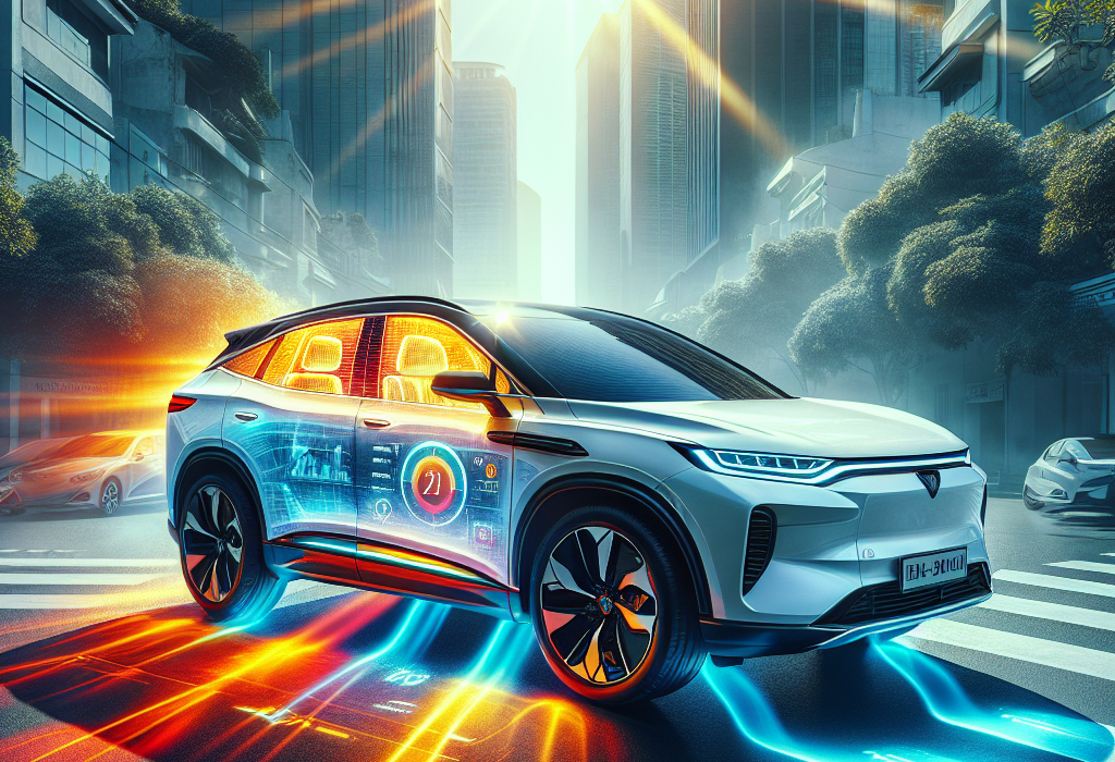 Một chiếc xe điện VinFast VF 8 màu trắng đang được dán phim cách nhiệt trong gara chuyên nghiệp.