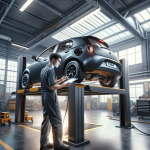 Một chiếc loa AVAS chuyên dụng được lắp ở cản trước của một chiếc xe điện màu trắng.