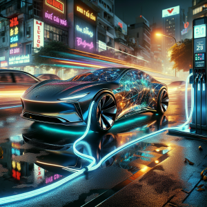 Cận cảnh viên pin Shenxing của CATL với các tia sáng xanh tượng trưng cho công nghệ sạc siêu nhanh.