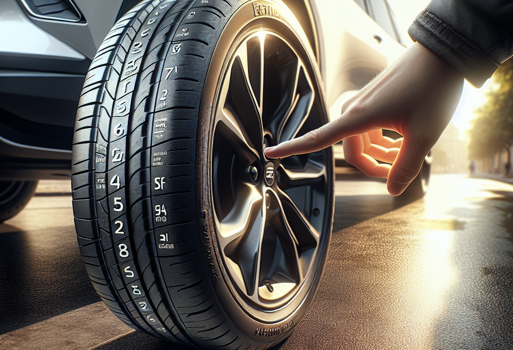 Cận cảnh thành lốp xe điện với các ký hiệu kỹ thuật như P235/45R18 98W được làm nổi bật.