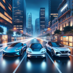 Bộ ba xe điện BYD Atto 3, Dolphin, và Seal màu sắc nổi bật được trưng bày tại sự kiện ra mắt ở Việt Nam.