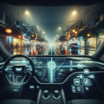 Giao diện màn hình cảm ứng trung tâm trên xe điện VinFast VF 8 hiển thị bản đồ và các ứng dụng.