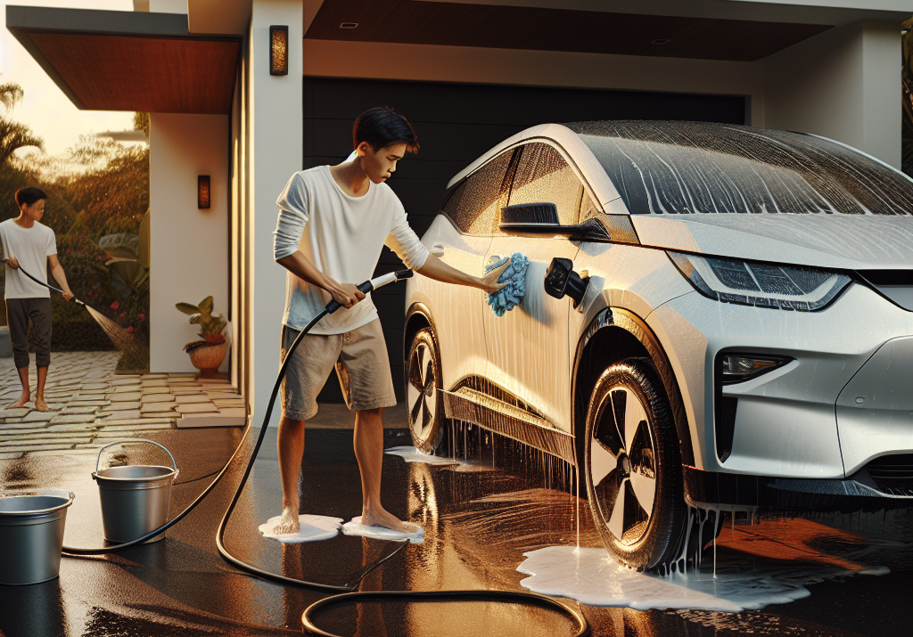 Hướng dẫn rửa xe điện tại nhà an toàn (Tránh xịt gầm, cổng sạc)