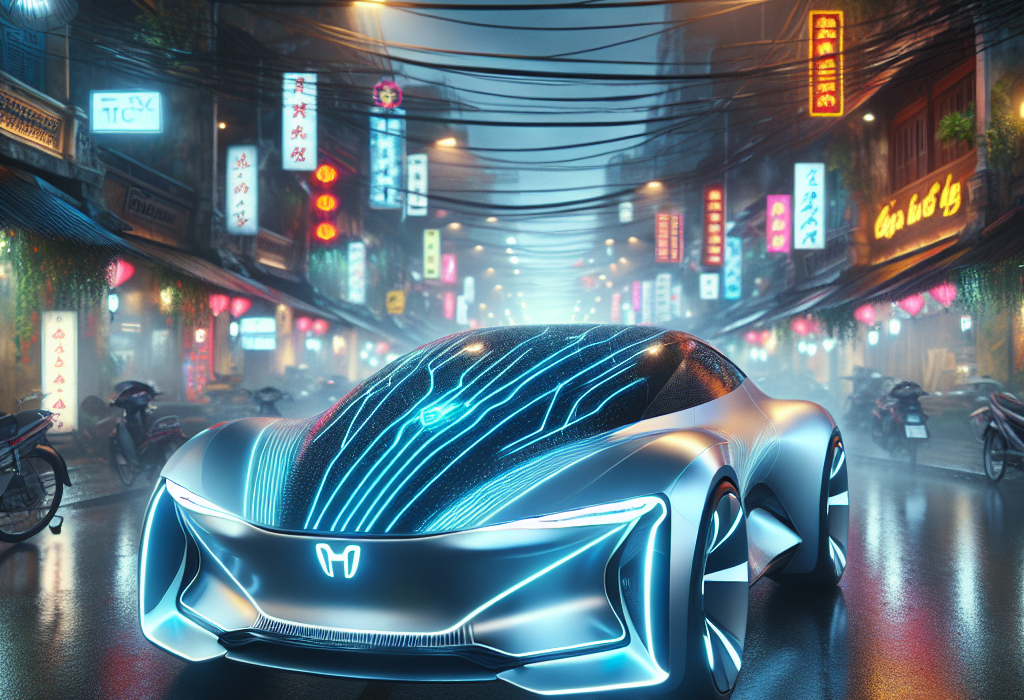 Mẫu concept xe điện tương lai của Toyota với thiết kế khí động học màu trắng đang chạy trên đường.