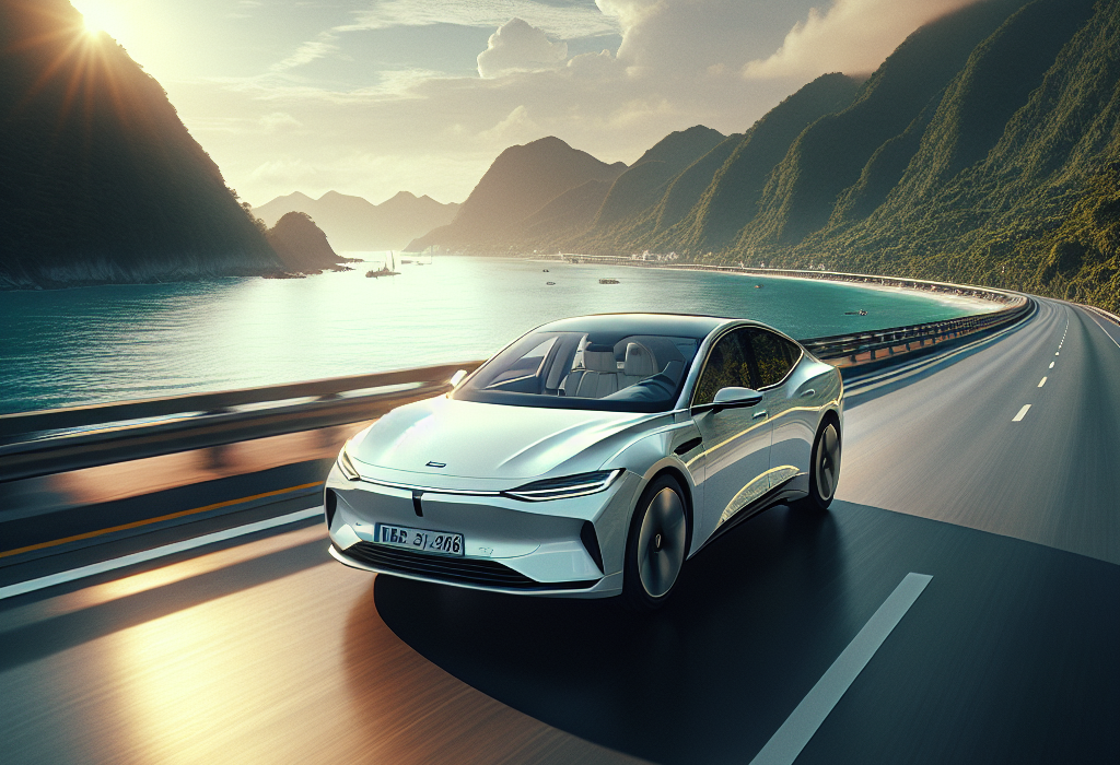 Bảng đồng hồ kỹ thuật số của một chiếc xe điện, hiển thị mức năng lượng và chế độ phanh tái tạo đang được cài đặt ở mức thấp.