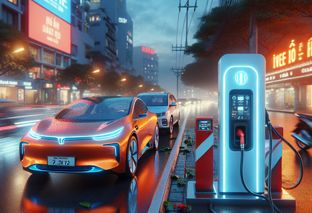 Hình ảnh so sánh song song giữa một chiếc xe điện VinFast VF 5 màu xanh và một chiếc Toyota Vios màu trắng.