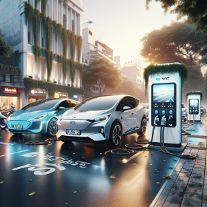 Cận cảnh ba đầu sạc nhanh DC cho xe điện: CCS2, GB/T, và CHAdeMO đặt cạnh nhau để so sánh.