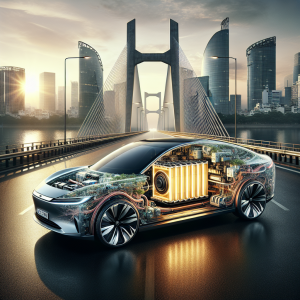 Cấu trúc bên trong của một bộ pin xe điện hiện đại với các cell pin được sắp xếp dày đặc.