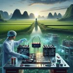 Một khối pin xe điện đang được tháo dỡ trong một nhà máy tái chế hiện đại.