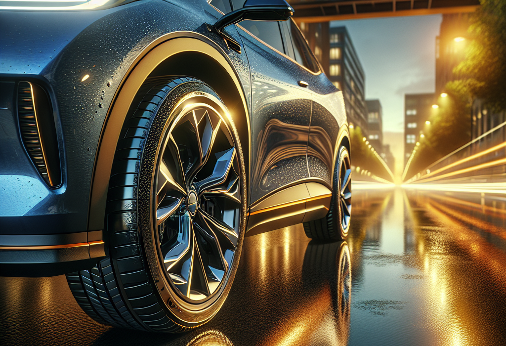 Cận cảnh lốp xe điện Michelin Pilot Sport EV gắn trên một chiếc VinFast VF 8.