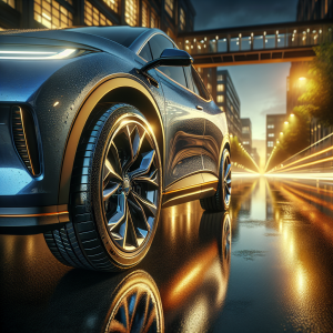 Cận cảnh lốp xe điện Michelin Pilot Sport EV gắn trên một chiếc VinFast VF 8.