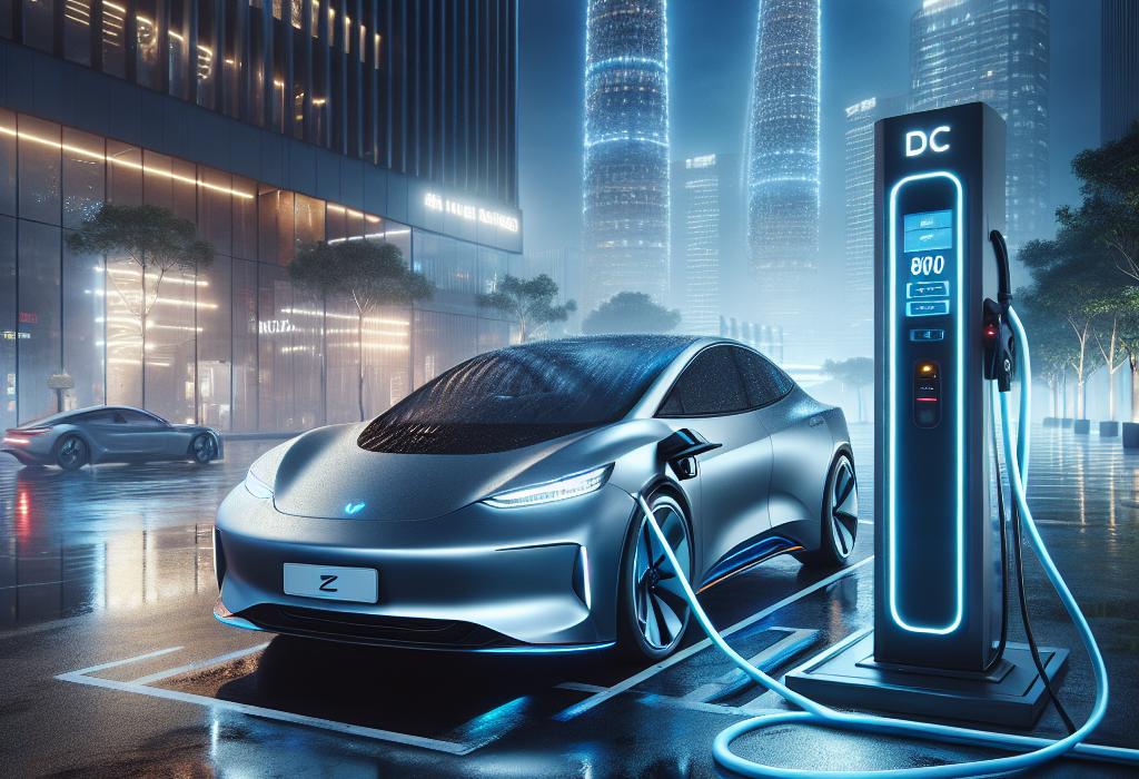 Kia EV6 màu trắng đang sạc nhanh tại trạm sạc công cộng.