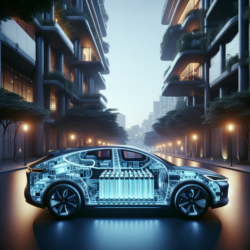 Cận cảnh khối pin lithium-ion của một chiếc xe điện hiện đại đang được lắp ráp.