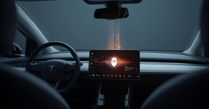 Hình ảnh minh họa trợ lý ảo (Vivi) trên xe điện đang thu thập dữ liệu giọng nói và gửi về máy chủ đám mây.