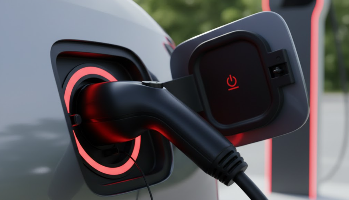 Xe điện không nhận sạc với đèn báo lỗi đỏ quanh cổng sạc