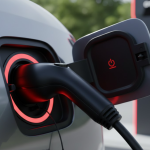 Xe điện không nhận sạc với đèn báo lỗi đỏ quanh cổng sạc