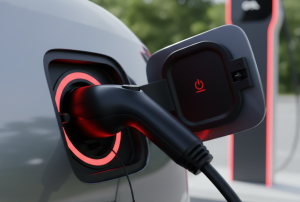 Xe điện không nhận sạc với đèn báo lỗi đỏ quanh cổng sạc